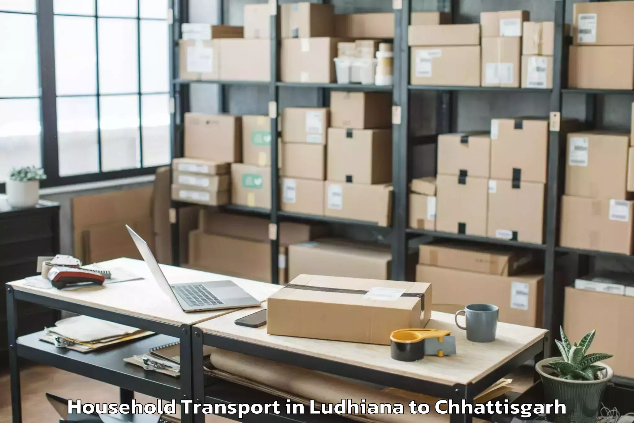 Affordable Ludhiana to Dantewada Household Transport